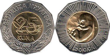coin Croatia 25 kuna 2000