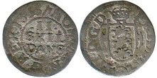mynt Danmark 2 skilling 1655