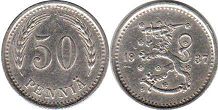mynt Finland 50 pennia 1937