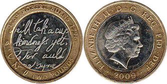 coin UK 2 pounds 2009