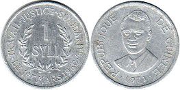 coin Guinea 1 syli Guinee