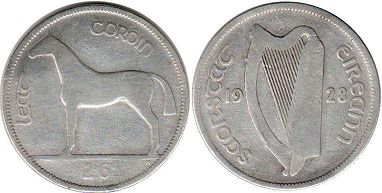 coin Ireland 1/2 crown 1928