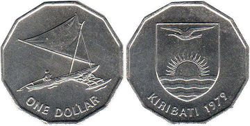 coin Kiribati 1 dollar 1979