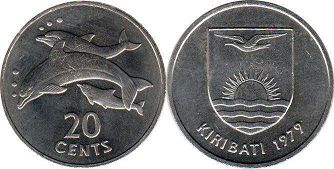 coin Kiribati 20 cents 1979