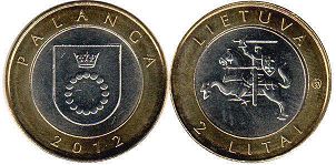coin Lithuania 2 litai 2012