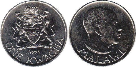 coin Malawi 1 kwacha 1971