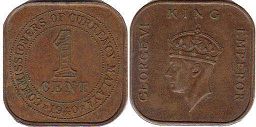 coin Malaya 1 cent 1940