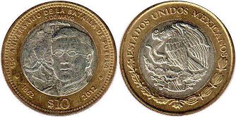coin Mexico 10 pesos 2012