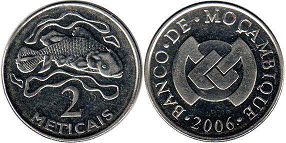 coin Mozambique 2 meticais 2006