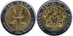 coin Nigeria 1 naira 2006