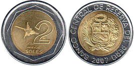 moneda Peru 2 nuevos soles 2007
