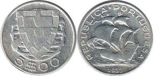 coin Portugal 5 escudos 1933