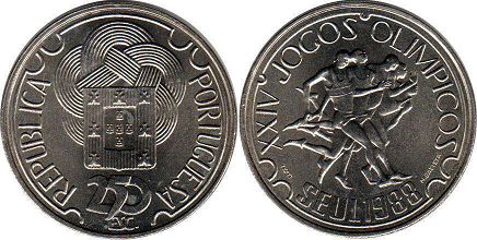 coin Portugal 250 escudos 1988