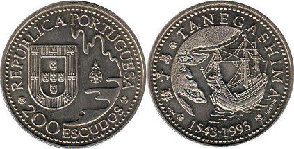 coin Portugal 200 escudos 1993