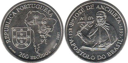 coin Portugal 200 escudos 1997