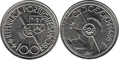 coin Portugal 100 escudos 1987