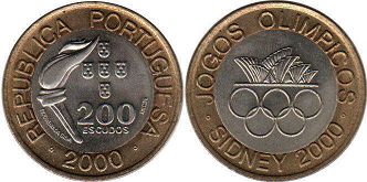 coin Portugal 200 escudos 2000