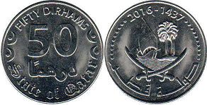 coin Qatar 50 dirhams 2016