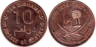 coin Qatar 10 dirhams 2016