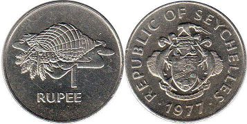 coin Seychelles 1 rupee 1977