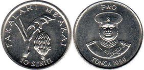 coin Tonga 10 seniti 1996