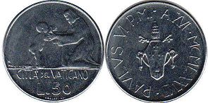moneta Vatican 50 lire 1978