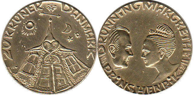 Denmark commemorative coins values - online catalog with prices, photo,