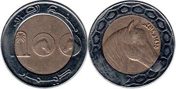 piece 100 dinar Algeria 2015