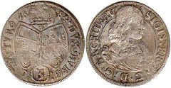 coin Austria 3 kreuzer 1664