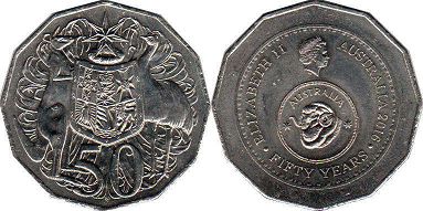 australian commemmorative coin 50 cents 2016