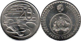 australian commemmorative coin 20 cents 2016