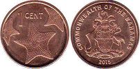 coin Bahamas 1 cent 2015