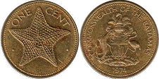 coin Bahamas 1 cent 1974