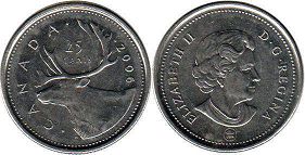 canadian coin 25 cents 2006