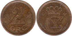 mynt Danmark 2 öre 1915