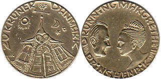 mynt Danmark 20 krone 1992