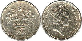 coin UK pound 1989