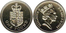 coin UK pound 1988