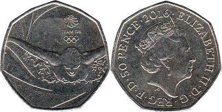 Münze Großbritannien 50 pence 2016