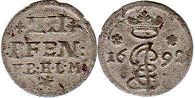 Münze Hildesheim 4 Pfennig 1692
