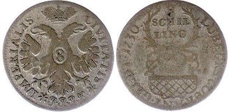 coin Lübeck 8 schilling 1730