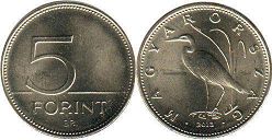 coin Hungary 5 forint 2013