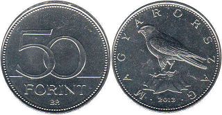 coin Hungary 50 forint 2013
