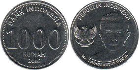 coin Indonesia 1000 rupiah 2016