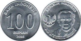 coin Indonesia 100 rupiah 2016