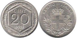 moneta Italy 20 centesimo 1918