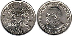 coin Kenya 50 cents 1974