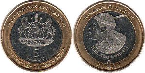 coin Lesotho 5 maloti 2016