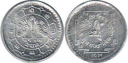 coin Nepal 5 paisa 1974