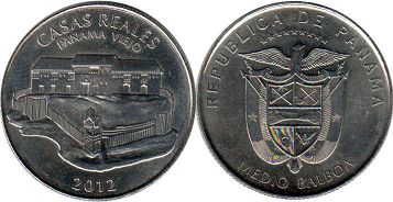 coin Panama 1/2 balboa 2012